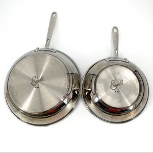 Emeril Copper Core Stainles Steel Frying Pan Skillet Saucepan Set 10 & 8 Inch